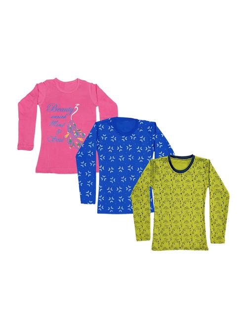 girls pack of 3 regular tees - 19830158 - Very Small Image - 1
