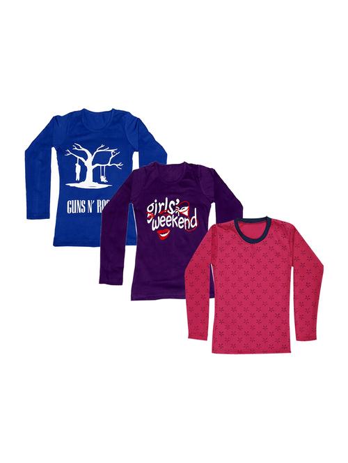 girls pack of 3 regular tees - 19830185 - Very Small Image - 1