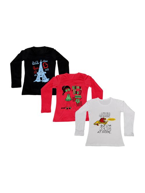 girls pack of 3 regular tees - 19830335 - Very Small Image - 1