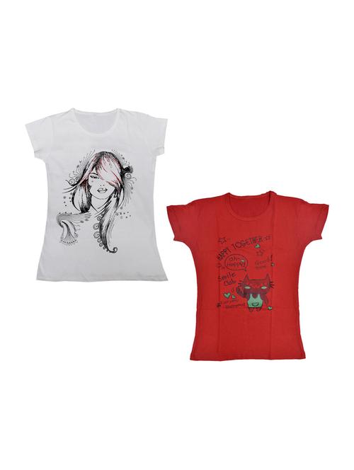 girls pack of 2 regular tees - 19830351 - Very Small Image - 1