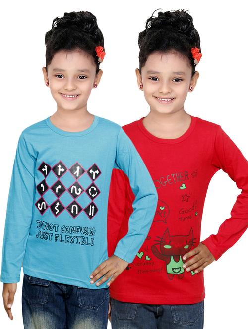 girls pack of 2 regular tees - 19830381 - Very Small Image - 1