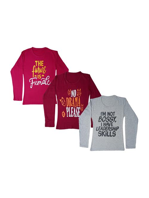 pack of 3 round neck regular tees - 19831356 - Very Small Image - 1