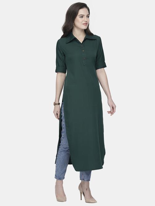 women's straight kurta - 19832268 - Very Small Image - 1
