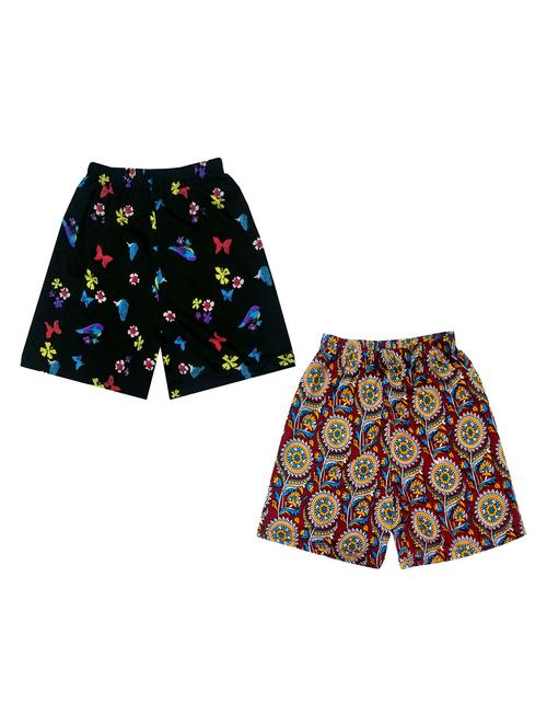 girls pack of 2 printed shorts - 19837453 - Very Small Image - 1
