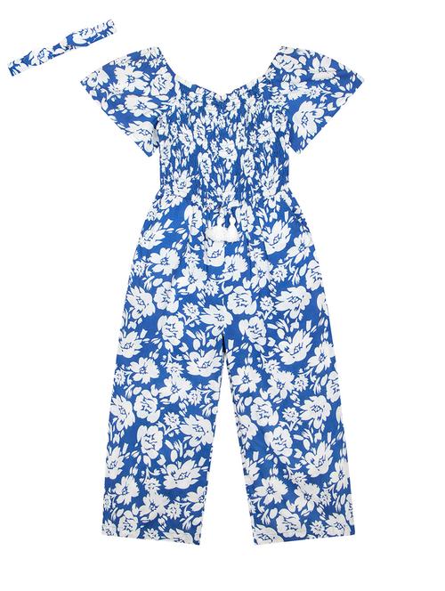 girls blue printed jump suit - 19838235 - Very Small Image - 1