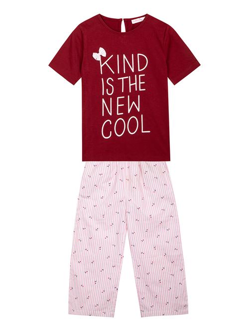 girls printed t shirt & bottom set - 19838241 - Very Small Image - 1