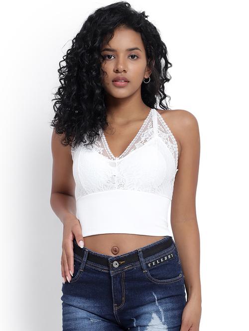lace work padded bralette - 19838529 - Very Small Image - 1