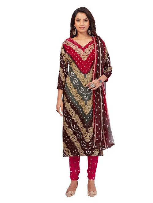 printed unstitched salwar suit set - 19838842 - Very Small Image - 1