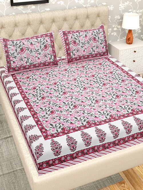 pink cotton bedsheet - 19838987 - Very Small Image - 1