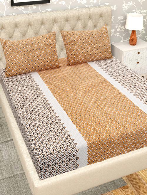 orange cotton bedsheet - 19838991 - Very Small Image - 1