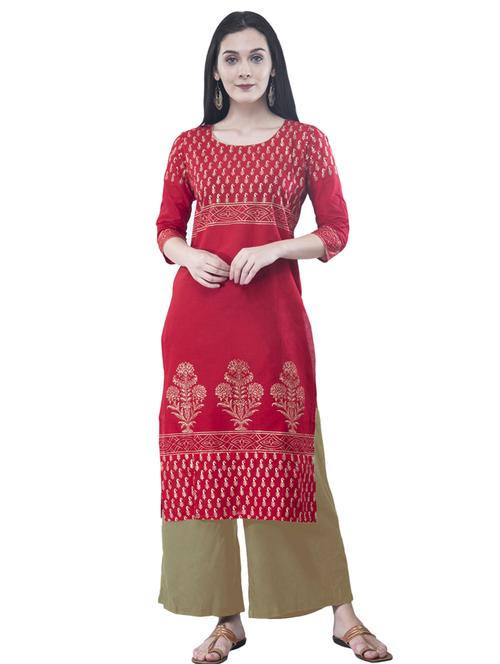 women's straight kurta - 19839235 - Very Small Image - 1