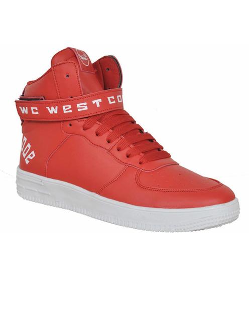 red pu high up sneakers - 19839368 - Very Small Image - 1