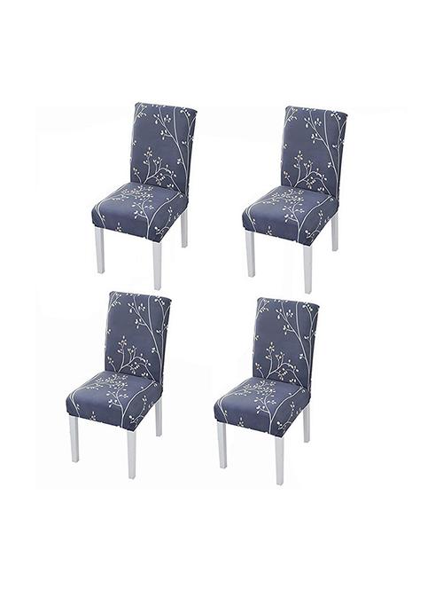pack of 4 grey printed chair cover - 19839490 - Very Small Image - 1
