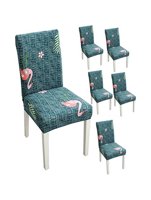 pack of 6 green printed chair cover - 19839527 - Very Small Image - 1