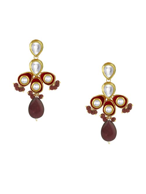 gold brass studs earring - 19839919 - Very Small Image - 1