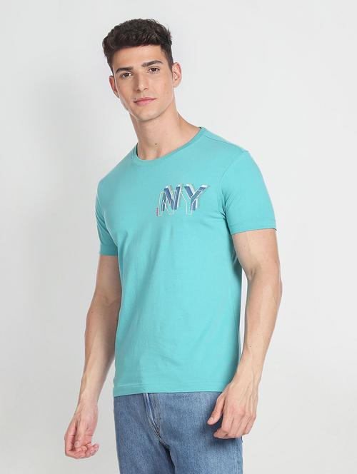 crew neck chest print t-shirt - 19840039 - Very Small Image - 1