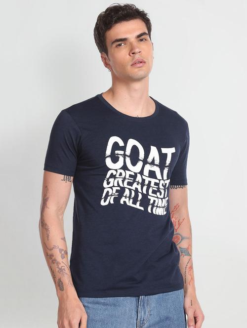 crew neck front print t-shirt - 19840060 - Very Small Image - 1