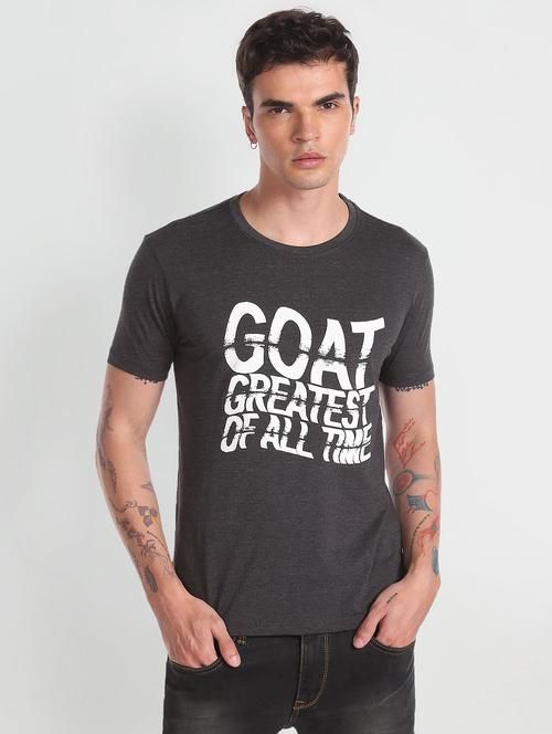crew neck front print t-shirt - 19840065 - Very Small Image - 1