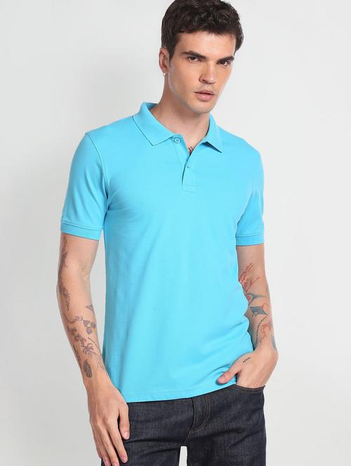 polo neck solid polo t-shirt - 19840147 - Very Small Image - 1