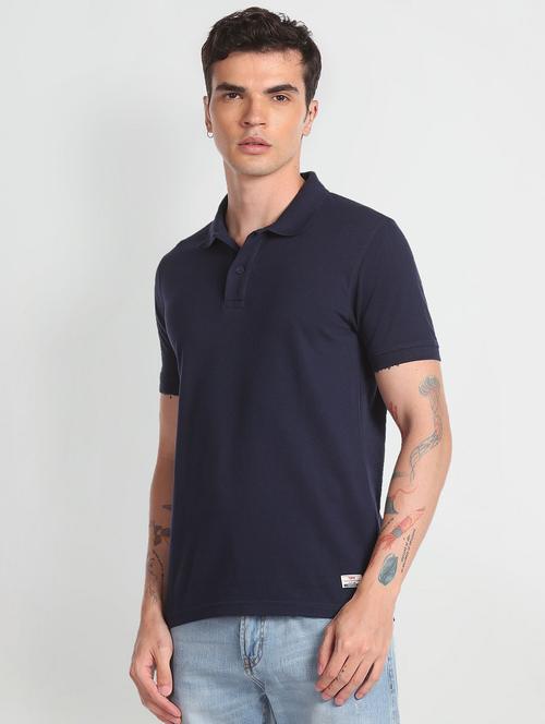 polo neck solid polo t-shirt - 19840154 - Very Small Image - 1