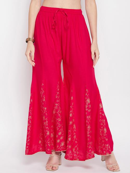 printed pink sharara - 19840913 - Very Small Image - 1
