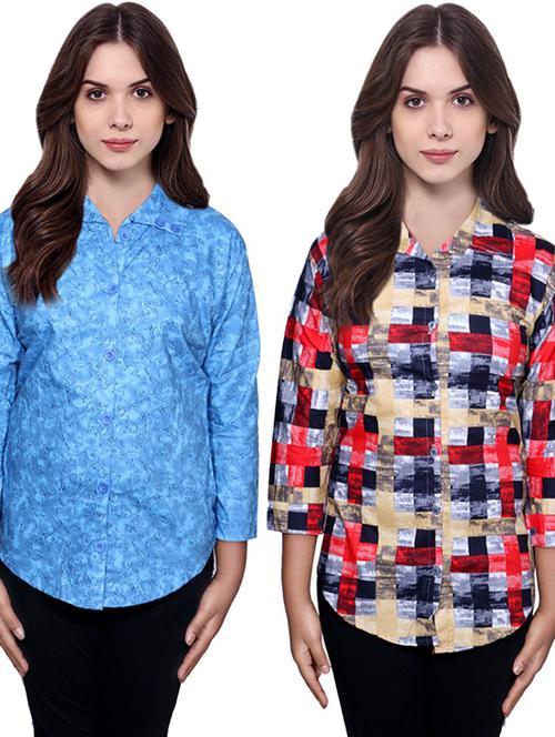 pack of 2 multi colored printed shirt - 19841010 - Very Small Image - 1