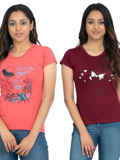 women's t-shirt combo - 19841527 - Very Small Image - 1