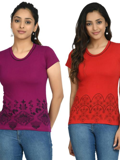 women's t-shirt combo - 19841613 - Very Small Image - 1