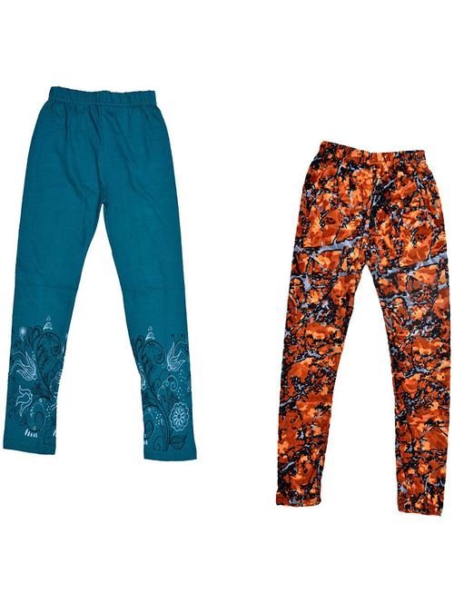 set of 2 printed leggings - 19843143 - Very Small Image - 1