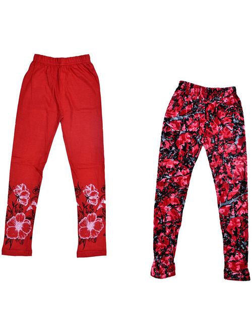 set of 2 printed leggings - 19843145 - Very Small Image - 1