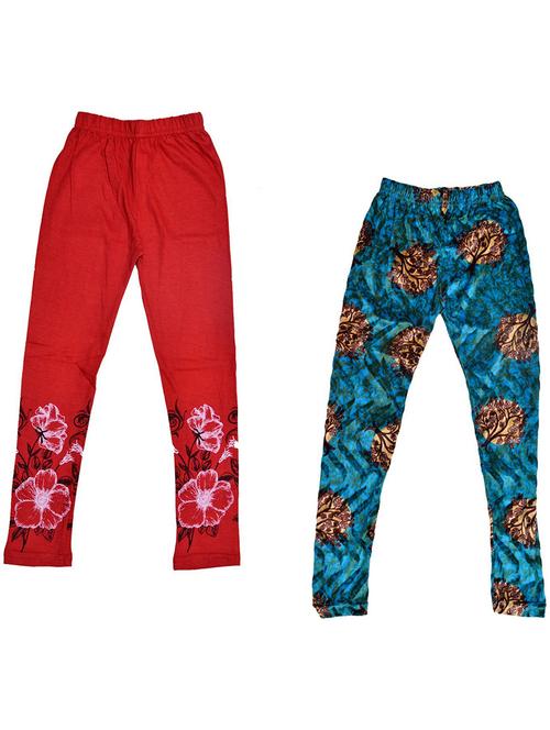set of 2 printed leggings - 19843146 - Very Small Image - 1