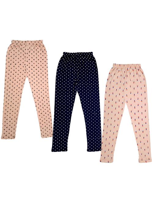 girls pack of 3 printed leggings - 19843159 - Very Small Image - 1