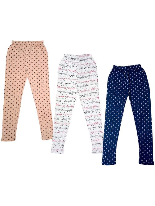 girls pack of 3 printed leggings - 19843173 - Very Small Image - 1