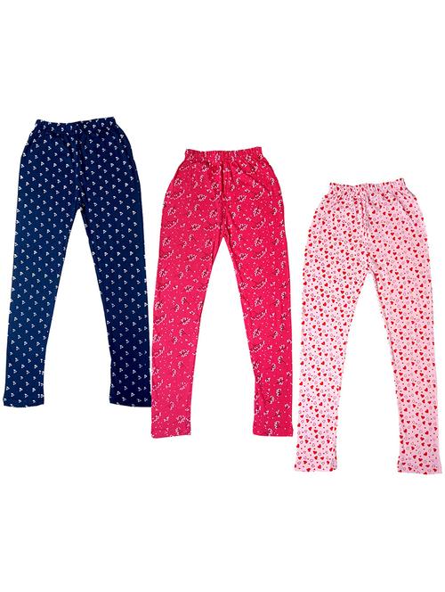 pack of 3 girls printed leggings - 19843218 - Very Small Image - 1