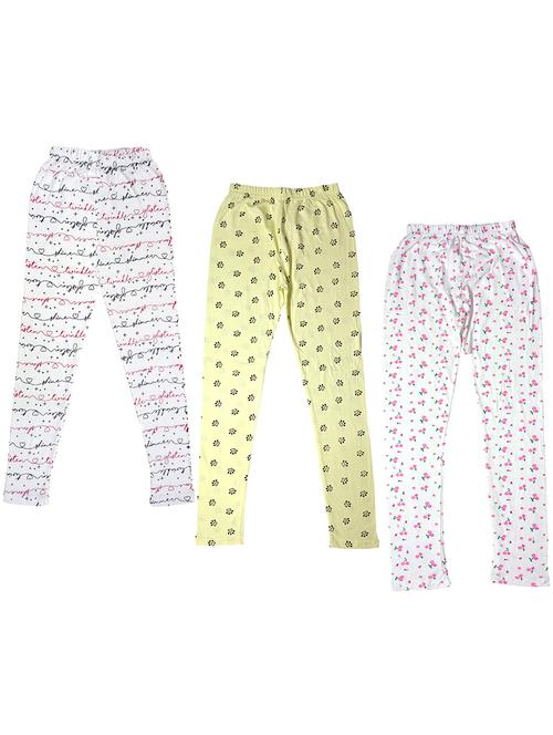pack of 3 girls printed leggings - 19843262 - Very Small Image - 1