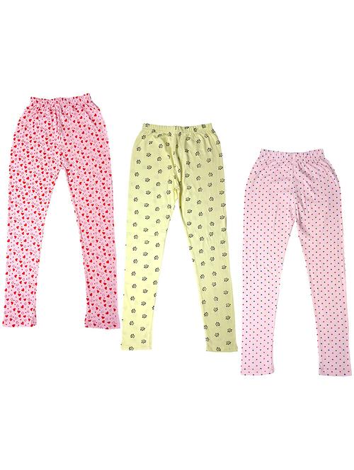 pack of 3 girls printed leggings - 19843287 - Very Small Image - 1