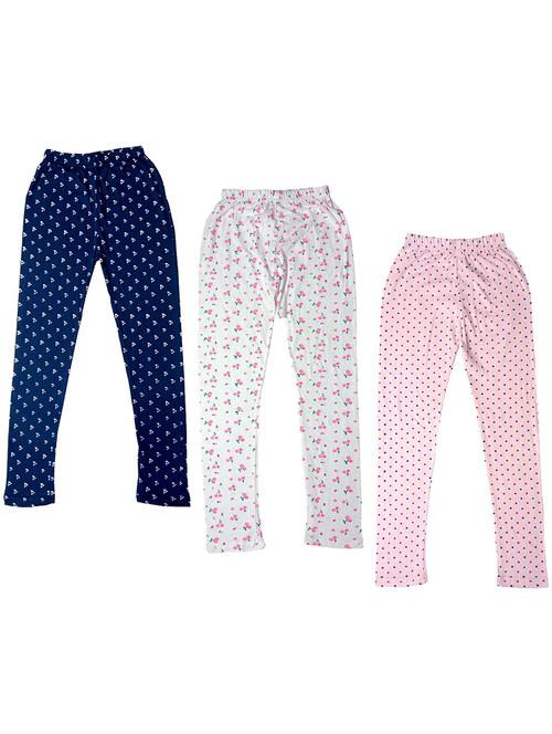 pack of 3 girls printed leggings - 19843295 - Very Small Image - 1