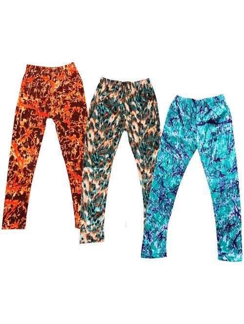pack of 3 girls printed leggings - 19843331 - Very Small Image - 1