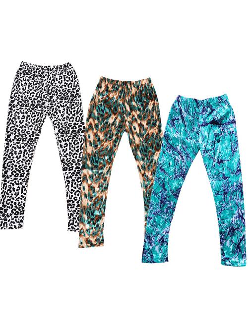 pack of 3 girls printed leggings - 19843336 - Very Small Image - 1