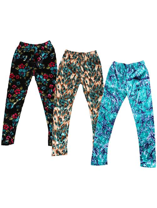 pack of 3 girls printed leggings - 19843340 - Very Small Image - 1