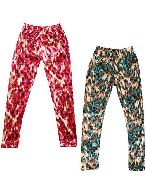 pack of 2 girls printed leggings - 19843359 - Very Small Image - 1