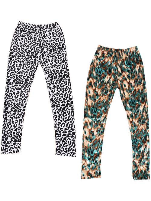 pack of 2 girls printed leggings - 19843360 - Very Small Image - 1