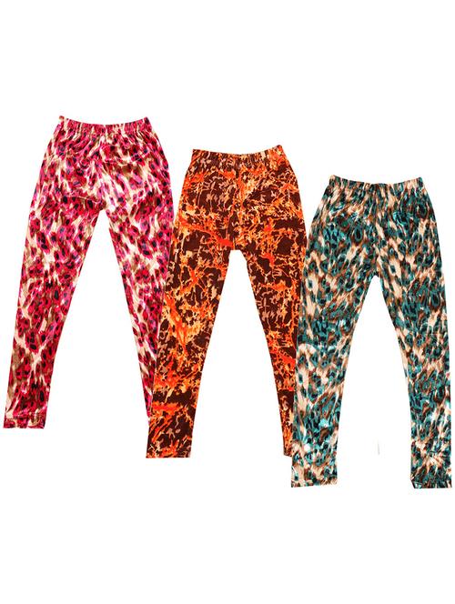 pack of 3 girls printed leggings - 19843373 - Very Small Image - 1