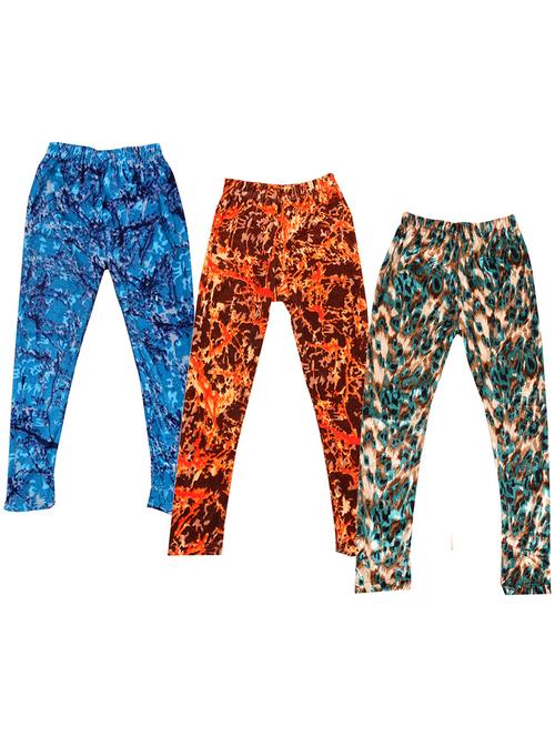 pack of 3 girls printed leggings - 19843380 - Very Small Image - 1