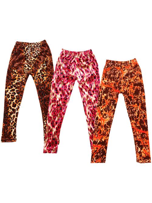 pack of 3 girls printed leggings - 19843400 - Very Small Image - 1