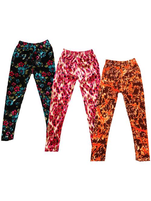 pack of 3 girls printed leggings - 19843401 - Very Small Image - 1