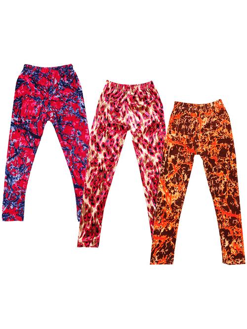 pack of 3 girls printed leggings - 19843415 - Very Small Image - 1