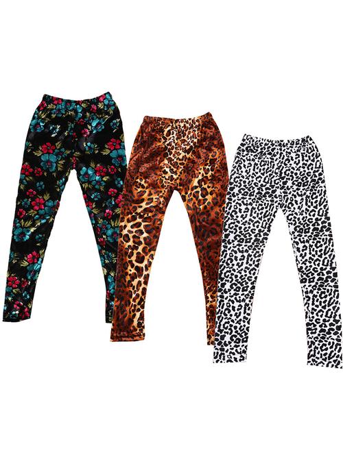 pack of 3 girls printed leggings - 19843452 - Very Small Image - 1