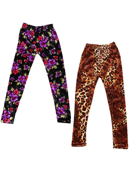 pack of 2 printed leggings - 19843471 - Very Small Image - 1