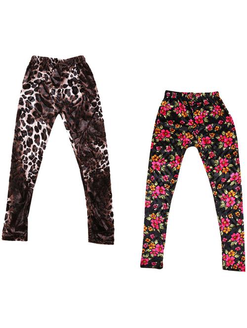 pack of 2 printed leggings - 19843519 - Very Small Image - 1